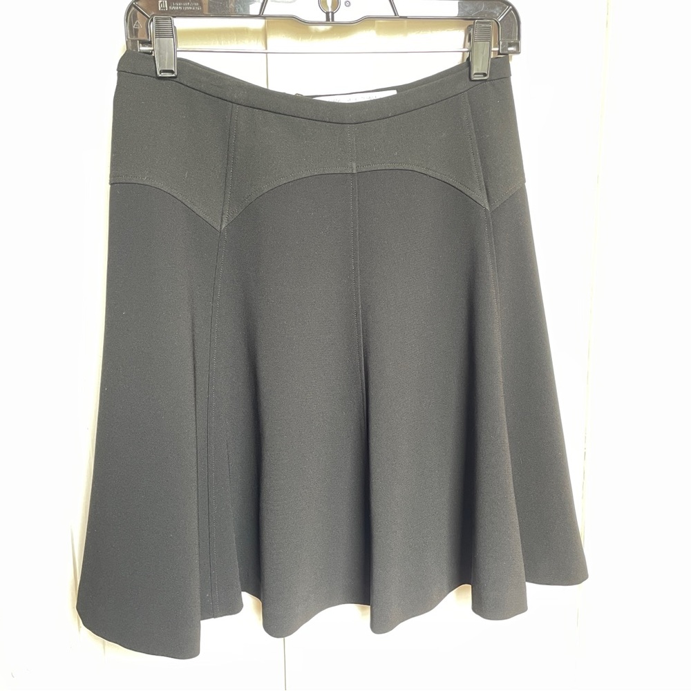 DVF Black A-line Skirt SZ 4